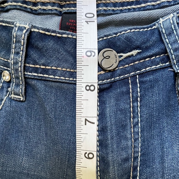 NWT Earl Straight Leg Medium Wash Embellished Pockets Zip Button Jeans Pants - Picture 10 of 13